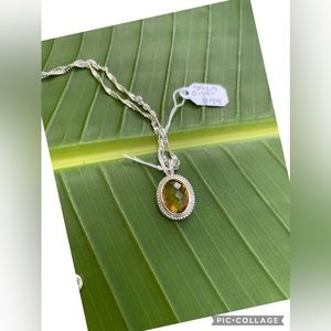 Citrine Sterling Silver pendant/ chain